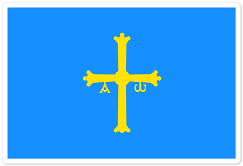 Aufkleber: Asturias flag
