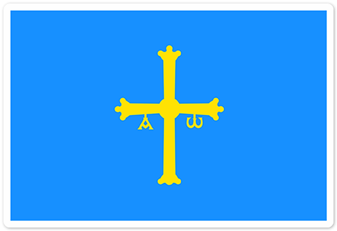 Aufkleber: Flagge von Asturien