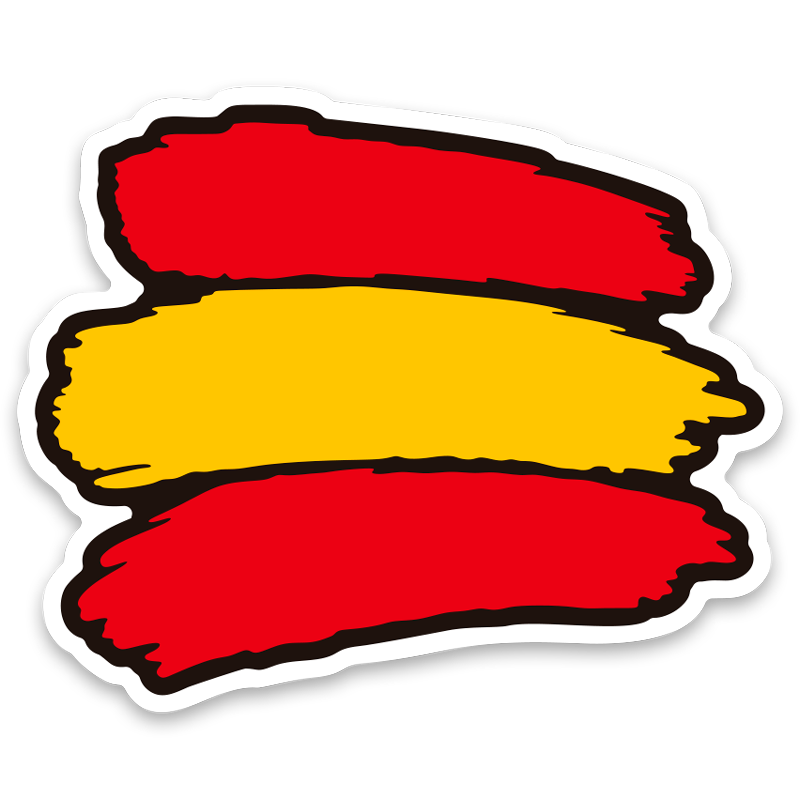 Aufkleber: Pinselstrich Spanien