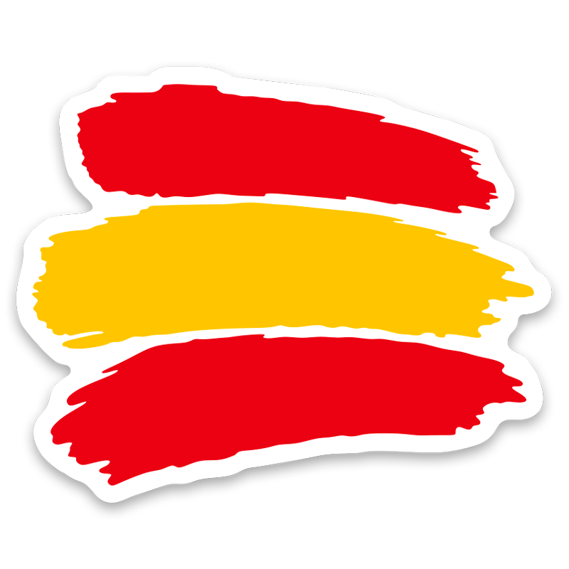 Aufkleber: Stiftstriche Spanien weiß