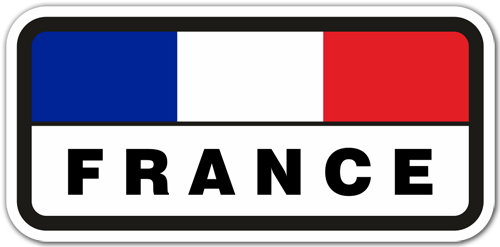 Aufkleber: Flagge von Frankreich horizontal