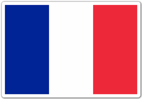 Aufkleber: Flagge von Frankreich ohne Schild