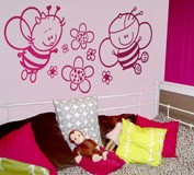 Kinderzimmer Wandtattoo: Biene und Blumen 5