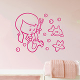 Kinderzimmer Wandtattoo: Kleine Meerjungfrau 2