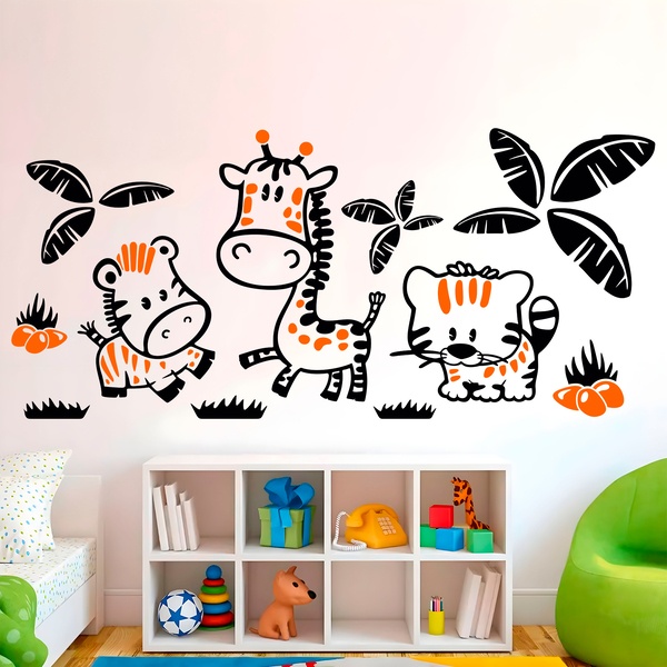 Kinderzimmer Wandtattoo: zoo multicolor
