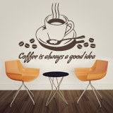 Wandtattoos: Coffee is always a good idea 2