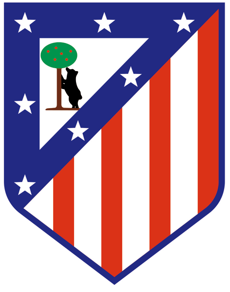 Wandtattoos: Atlético de Madrid wappen Farbe