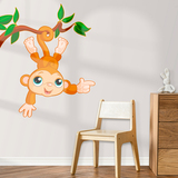 Kinderzimmer Wandtattoo: Affe hängen von Ast 3