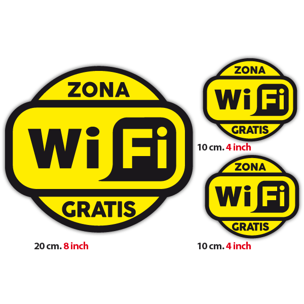Wandtattoos: Zona Wifi Gratis 2 - Pack 3 aufkleber