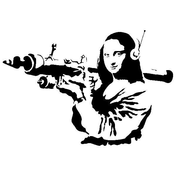 Wandtattoos: La Gioconda mit einem Raketenwerfer - Banksy