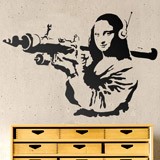 Wandtattoos: La Gioconda mit einem Raketenwerfer - Banksy 2