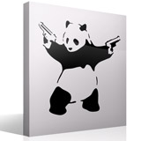 Wandtattoos: Banksy Panda bewaffnet 3