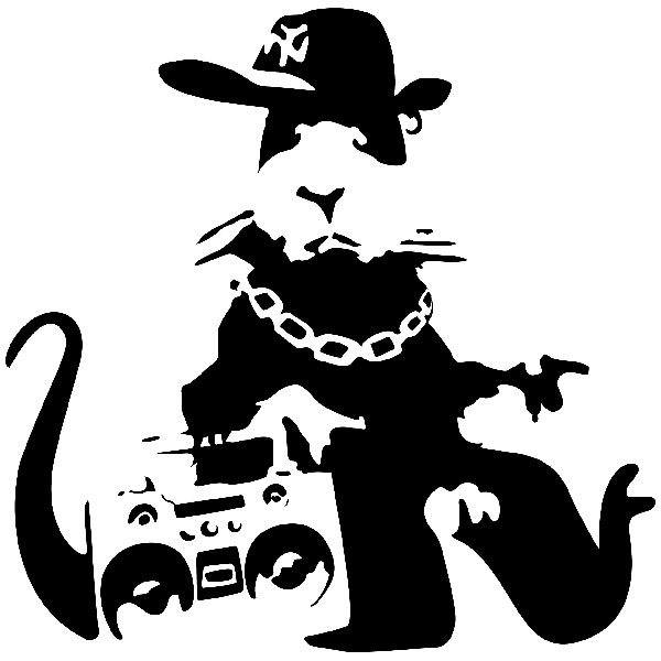 Wandtattoos: Banksy NYC Gangster Rat
