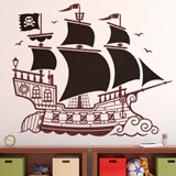Kinderzimmer Wandtattoo: Großes Piratenschiff 2