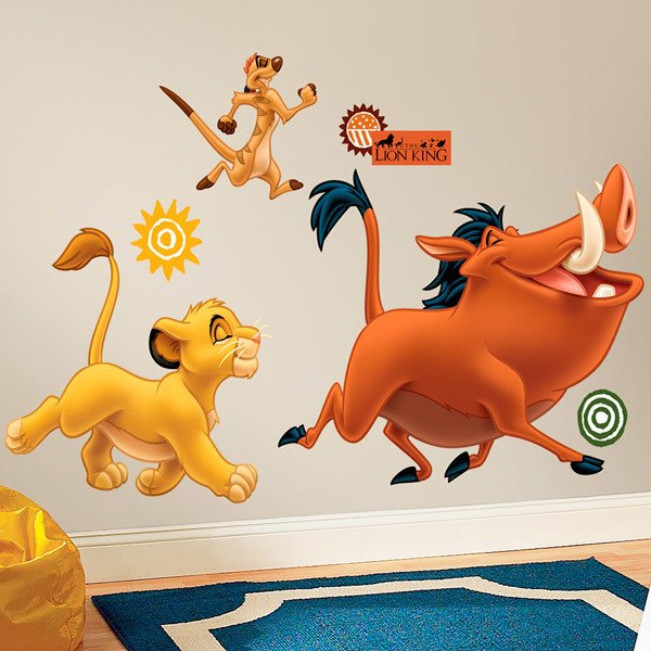 Kinderzimmer Wandtattoo: Simba, Timon und Pumba