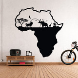 Wandtattoos: Afrika Silhouette Skyline Tiere 2
