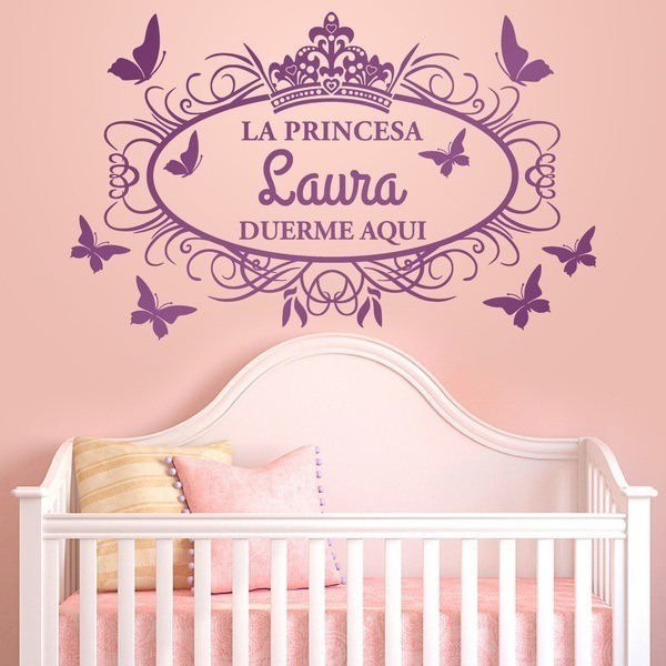 Kinderzimmer Wandtattoo: Prinzessin schläft hier