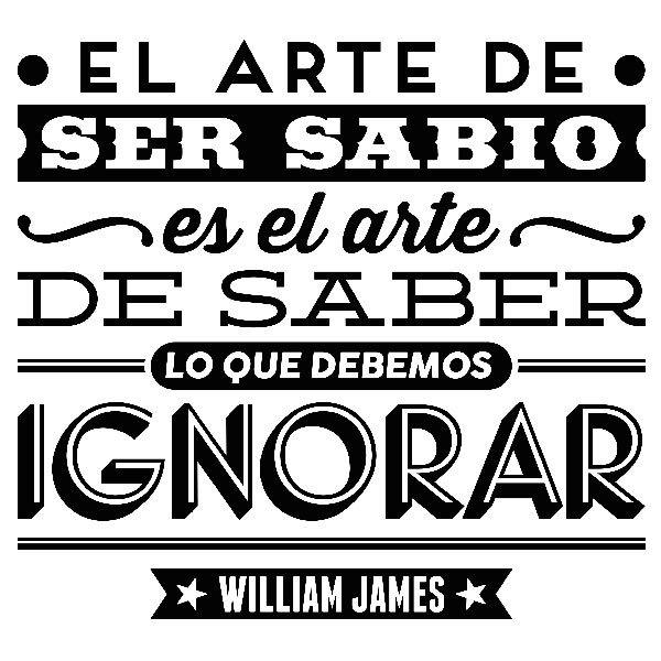 Wandtattoos: El arte de ser sabio - William James