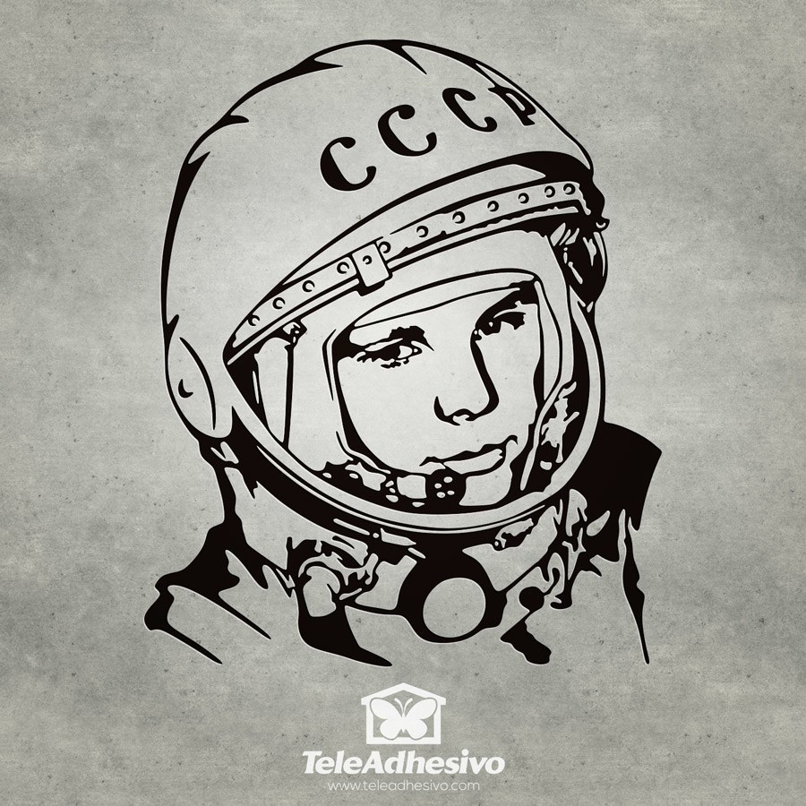 Wandtattoos: Astronaut Juri Gagarin