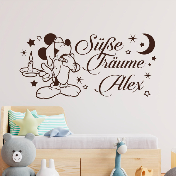 Kinderzimmer Wandtattoo: Micky Maus, Süße Träume