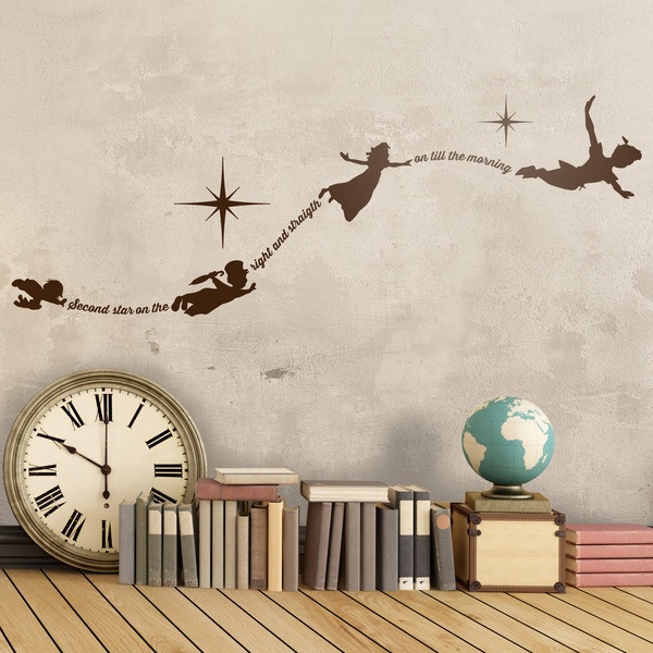 Kinderzimmer Wandtattoo: Typografisches Peter Pan auf Englisch