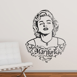 Wandtattoos: Marilyn Monroe Ornamente und Text 2