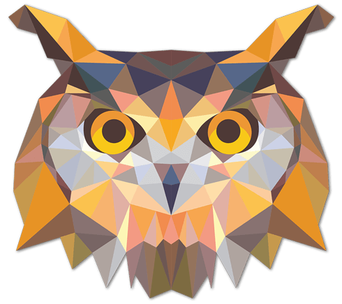Wandtattoos: Kopf Origami Eule