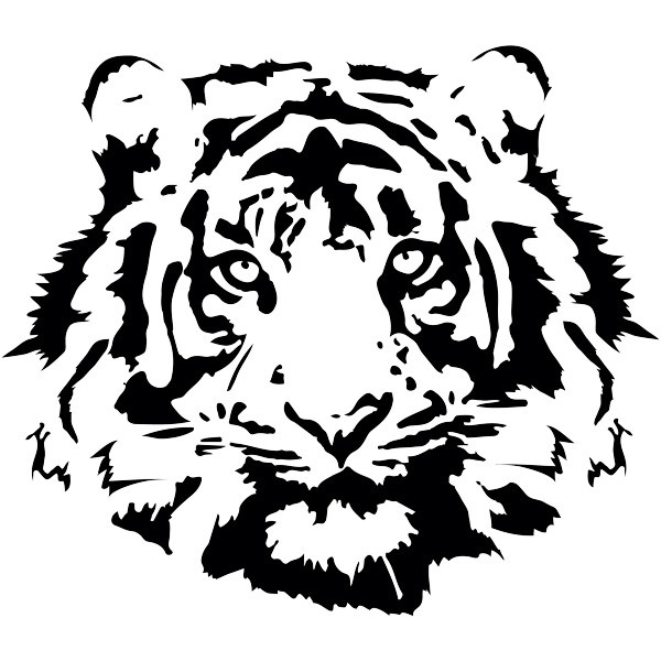 Wandtattoos: Tiger-Gesicht
