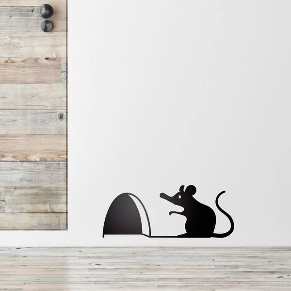 Kinderzimmer Wandtattoo: Maus an der Tür deines Hauses