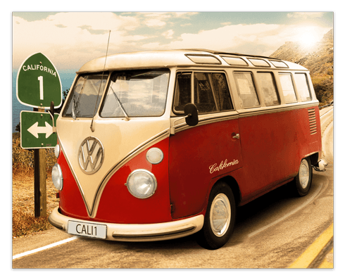 Wandtattoos: Volkswagen van Californie