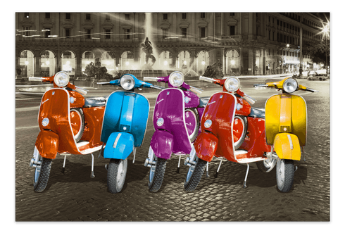 Wandtattoos: 5 Vespas in Rom