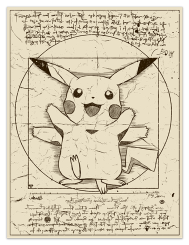 Wandtattoos: Pikachu Vitruvius