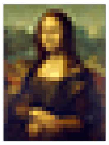 Wandtattoos: Poster Mona Lisa Gioconda Pixel