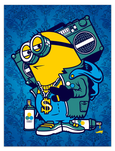 Wandtattoos: Klebstoff Poster Minion Bomb Box Graffiti