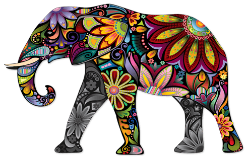 Wandtattoos: Hindischer Elefant