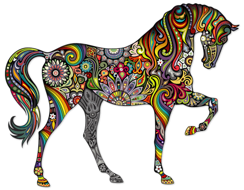 Wandtattoos: Hindu Pferd