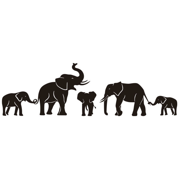 Wandtattoos: Elefantenherde