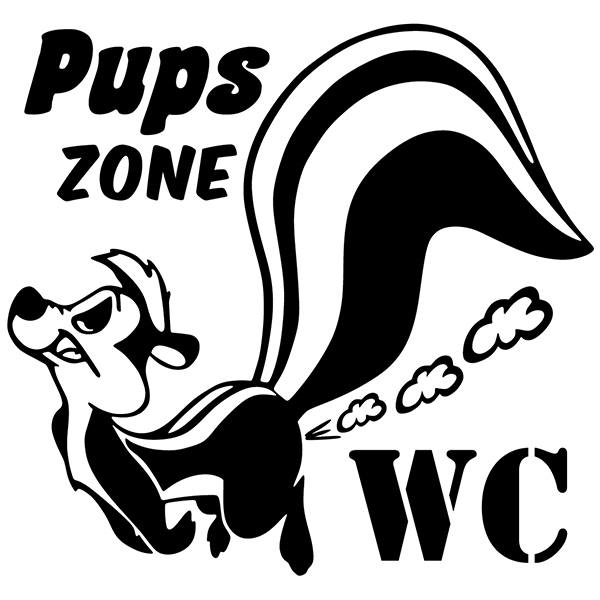 Wandtattoos: Pups zone WC