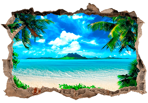 Wandtattoos: Loch Karibischen Strand