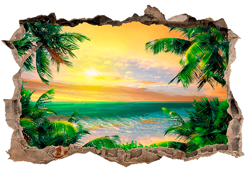 Wandtattoos: Loch Karibischen Strand 2