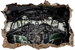 Wandtattoos: Loch Flugzeug-Cockpit 3
