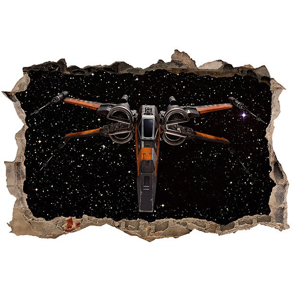 Wandtattoos: Loch X-Wing Starfighter - Poe Dameron
