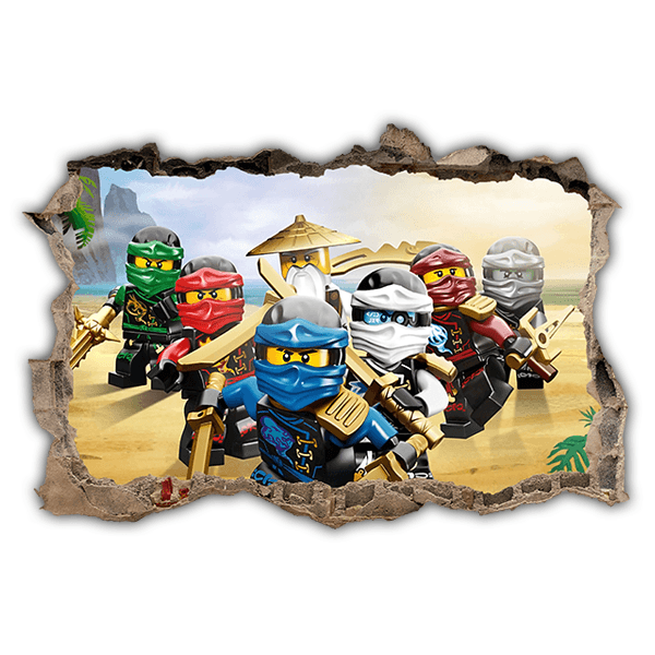 Kinderzimmer Wandtattoo: Loch Lego Team Ninjago