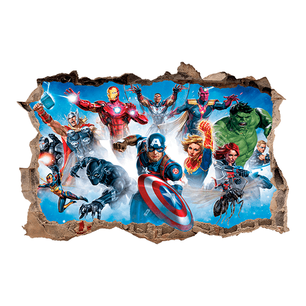 Wandtattoos: Wandtattoo Loch Avengers-Zeichen