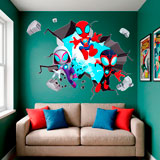 Kinderzimmer Wandtattoo: Spider-Verse Wandloch 12
