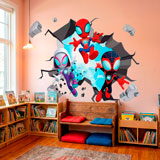 Kinderzimmer Wandtattoo: Spider-Verse Wandloch 6