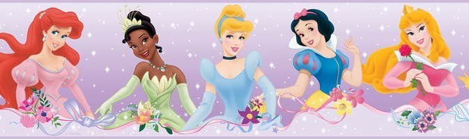Kinderzimmer Wandtattoo: Bordüre Disney-Prinzessinnen