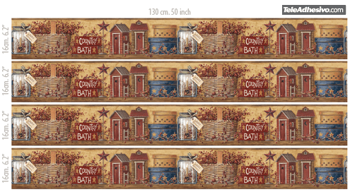 Wandtattoos: Bordüre Country Bath