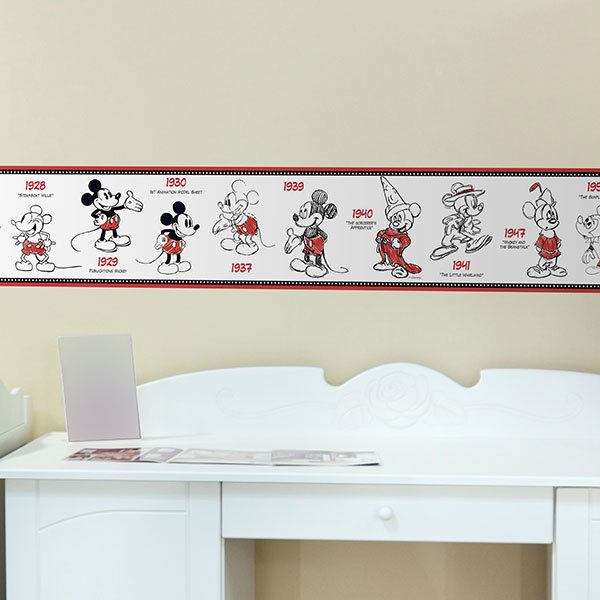Kinderzimmer Wandtattoo: Bordüre Mickey Mouse