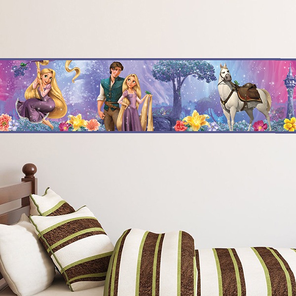 Wandtattoos bordüren kinderzimmer Rapunzel